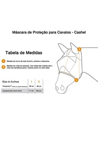 Máscara p/ Cavalo Cashel Bege EFMHS-CL