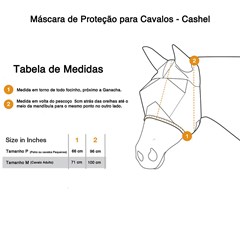 Máscara p/ Cavalo Cashel Bege EFMHS-CL