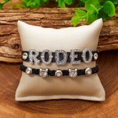 Mix Pulseiras Turkese Store Rodeo Preto/Prata/Strass PL338