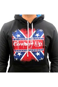 Moletom Cowboy Up Confederados Preto