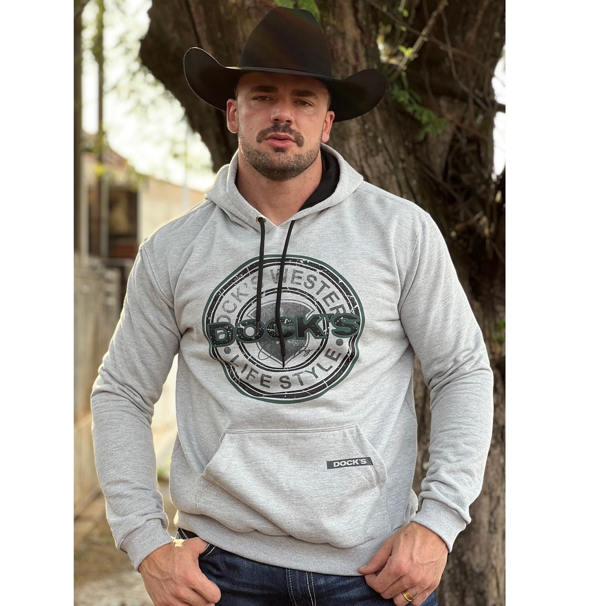 Moletom Dock's 3897 Cinza Mescla | Cris & Cia