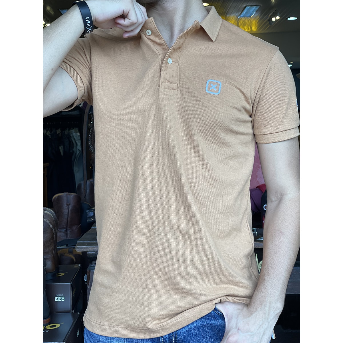 服/ファッション Polo t 6xb Polo Masculina TXC Piquet Branco 6368 Conforto e Estilo Casual com