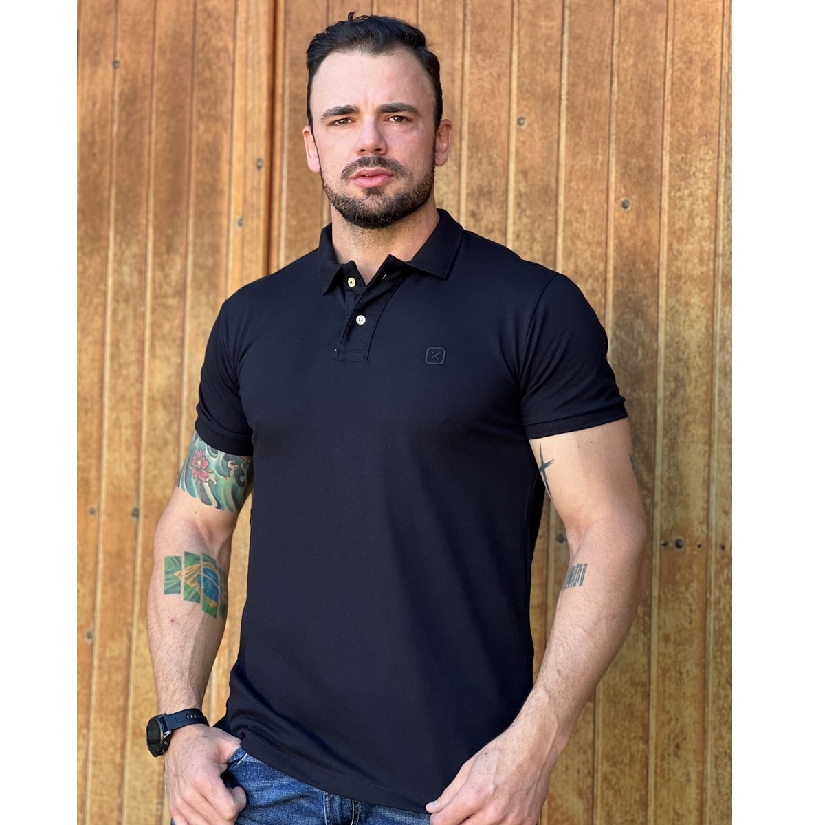 Polo TXC Classic 6337 Preto | Cris & Cia