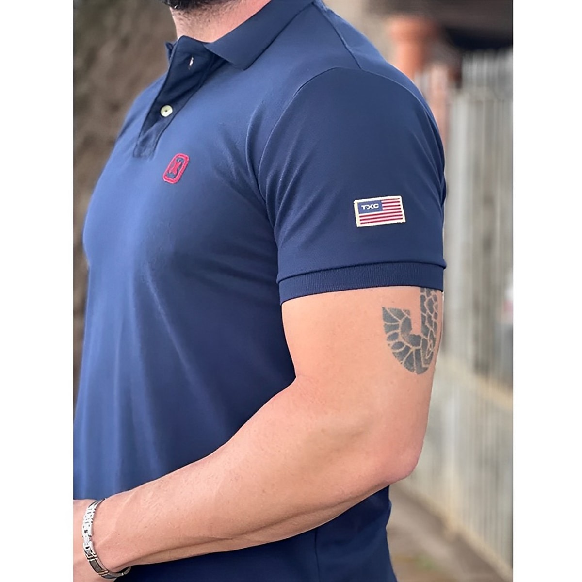 Polo TXC Plus Size 6368 Azul Marinho | Cris & Cia