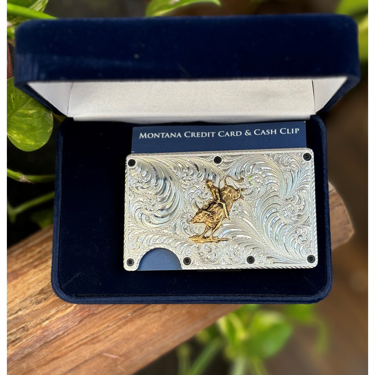 Porta Cartão Montana Silversmiths Fig Opt Bulls CRCARD2 | Cris & Cia