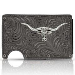 Porta Cartão Montana Silversmiths Long Horn CRCARD3