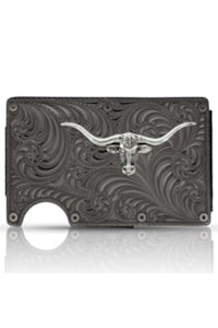 Porta Cartão Montana Silversmiths Long Horn CRCARD3