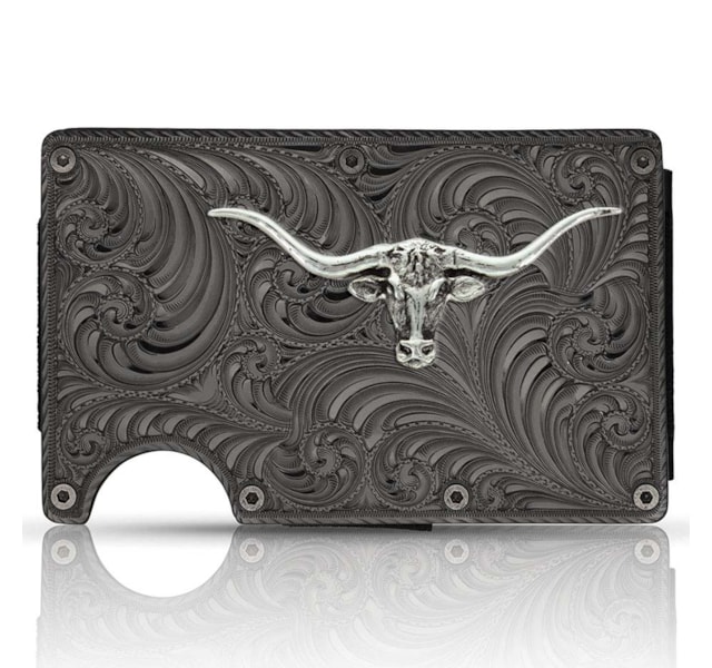 Porta Cartão Montana Silversmiths Long Horn CRCARD3