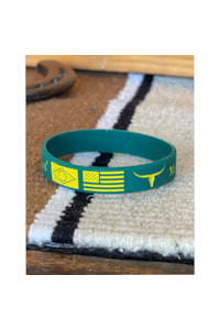 Pulseira Moiadeiros Silicone Verde Bandeira PULMO