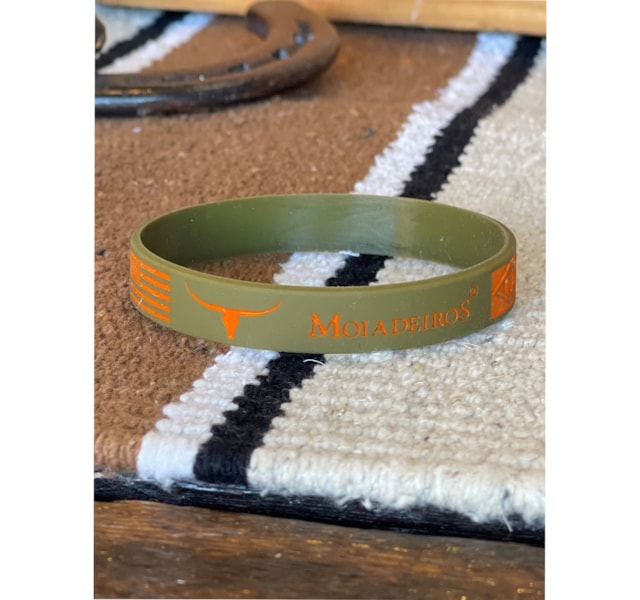 Pulseira Moiadeiros Silicone Verde Militar PULMO