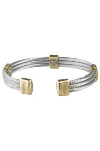 Pulseira Sabona Trio Cable Stainless Gold Magnetic 363
