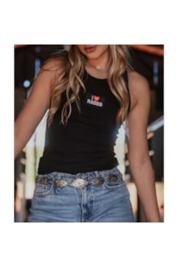 Regata Turkese Store I Love Rodeo Preto TS140