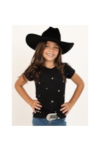 T-Shirt Bill Way Infantil Star Preto 803135