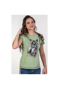 T-shirt Miss Country Black Horse 3176