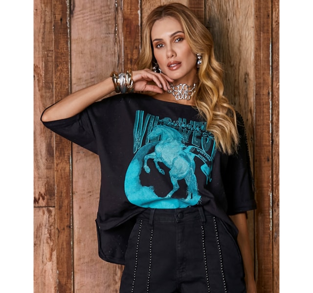 T-shirt Moon Horse Ampla Wild West 0101230