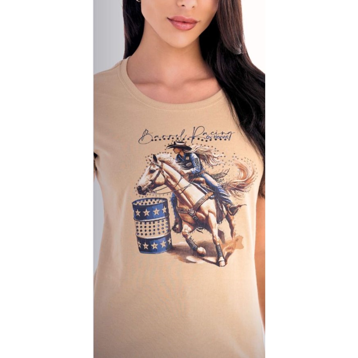 T-Shirt Ox Horns 6534 Nude | Cris & Cia