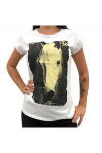T-Shirt Ox Horns Feminina Branca/Estampa 6013