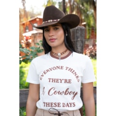 T-Shirt Turkese Store Everyone Off White/Marrom TS209
