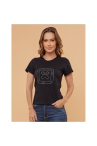 T-Shirt TXC 50911 Preto/Pedraria