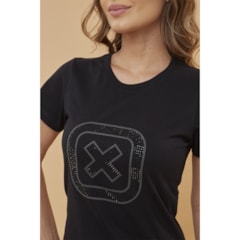 T-Shirt TXC 50911 Preto/Pedraria
