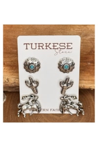 Trio de Brincos Turkese Store Arizona BR437