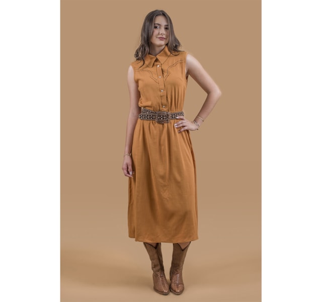 Vestido Miss Country Connection Caramelo 3216