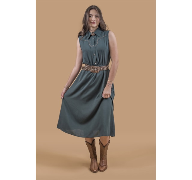 Vestido Miss Country Connection Verde 3216