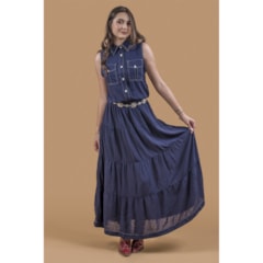 Vestido Miss Country Feel Azul Marinho 3215