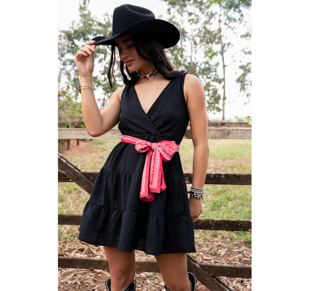 Vestido Turkese Store Summer Preto VC06